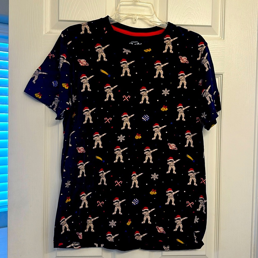 Dabbing spaceman holiday tshirt tween boys MD